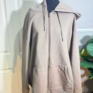 Polo Ralph Lauren Tan Zip-Up Hoodie Sweater